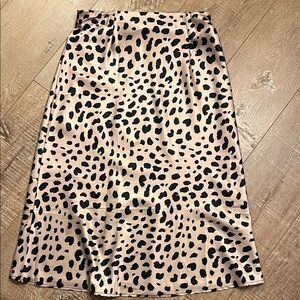 NWOT - Leopard Print Midi Skirt